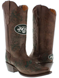 Women's New York Jets NFL Collection Leather Cowboy Boots