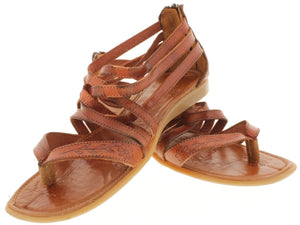 Womens Authentic Huaraches Real Leather Sandals Cognac - #236