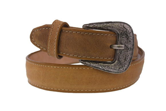 Kids #500 Tan Western Cowboy Belt Leather - Removable Buckle