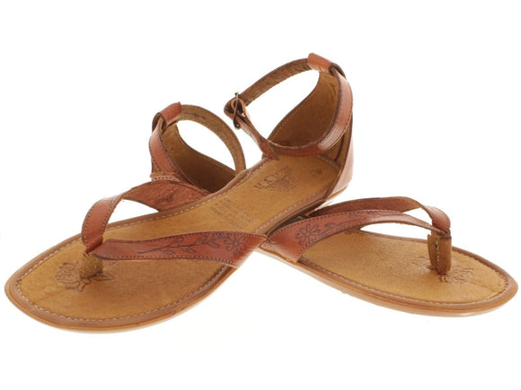 Womens Authentic Huaraches Real Leather Sandals Cognac - #550