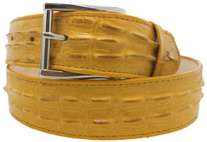 Buttercup Western Belt Crocodile Tail Print Leather - Silver Buckle