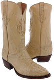 Men's Dark Sand All Real Crocodile Skin Hornback Cowboy Boots J Toe - BD1