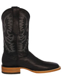 Mens Black Western  Cowboy Boots Real Leather - Square Toe