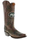 Women's New York Jets NFL Collection Leather Cowboy Boots