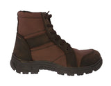 Mens #500 Brown Tactical Work Boots Leather & Fabric - Soft Toe