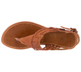 Womens Authentic Huaraches Real Leather Sandals T-Strap Light Brown- #237