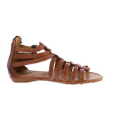 Womens Authentic Huaraches Real Leather Sandals Flowers Cognac - #224