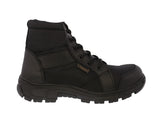 Mens #500 Black Tactical Work Boots Leather & Fabric - Soft Toe