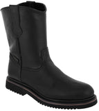 Mens 700HU Black Leather Construction Work Boots