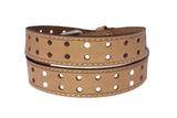 Tan #415 Western Cowboy Belt Leather - Double Prong