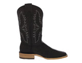 Mens Black Cowboy Boots Stingray Row Stone Print - Square Toe