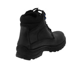 Mens #ST70 Black Leather Work Boots Lace Up - Steel Toe