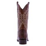 Mens Brown Teju Lizard Print Leather Cowboy Boots Round Toe