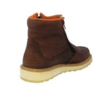 Mens T40W Brown Leather Work Boots Slip Resistant - Soft Toe