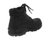 Mens #S003 Black Leather Work Boots - Steel Toe