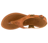 Womens Authentic Huaraches Real Leather Sandals T-Strap Light Brown - #542