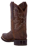 Mens Chedron Western Leather Cowboy Boots - Square Toe