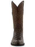 Mens Brown Crocodile Tail Skin Cowboy Boots - J Toe