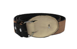 Black #120B Crocodile Belly Print Leather Belt - Removable Buckle