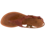 Womens Authentic Huaraches Real Leather Sandals T-Strap Cognac - #542