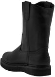 Mens 700RA Black 2 Durable Leather Construction Work Boots Pull On