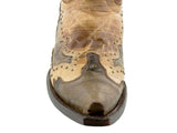 Womens Kenia Sand Western Cowboy Boots Studded - Snip Toe