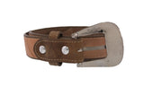 Kids #500 Brown Western Cowboy Belt Leather - Removable Buckle