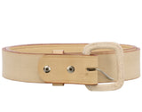 Tan Western Wear Cowboy Belt Solid Leather - Removable Buckle