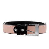 Black Western Cowboy Belt Solid Grain Leather - Silver Buckle