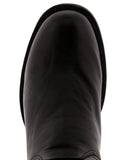 Womens Italia Black Leather Cowboy Boots Equestrian - Round Toe