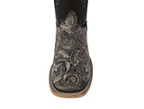 Mens Natural Cowboy Boots Star Hand Toole Leather - Square Toe