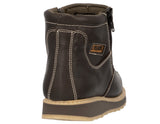 Mens 300W Brown Work Boots Slip Resistant - Soft Toe