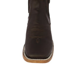 Mens #170 Brown Chelsea Cowboy Boots Leather - Square Toe