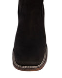 Womens #505 Black Chelsea Cowboy Boots Leather - Square Toe