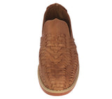 Mens 1980 Light Brown Authentic Mexican Leather Huarache Slip On