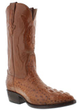 Rustic Brown Leather Cowboy Boots Real Crocodile Tail Skin J Toe