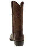 Mens Brown Crocodile Tail Skin Cowboy Boots - J Toe