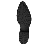 Mens Black Motorcycle Boots Crocodile Tail Print - J Toe