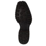 Mens Black Motorcycle Boots Crocodile Tail Print - Square Toe