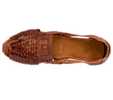 Womens Handmade Authentic Mexican Leather Sandals Cognac Brown - #T110