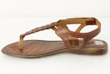 Womens Authentic Huaraches Real Leather Sandals T Strap Cognac - #232